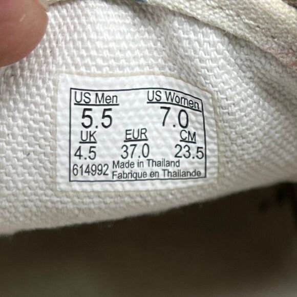 Vans‎ Sneakers Women's 7 Cream Aloha Hula Girls Low Lace Up Athletic Skate Shoes - Picture 13 of 13